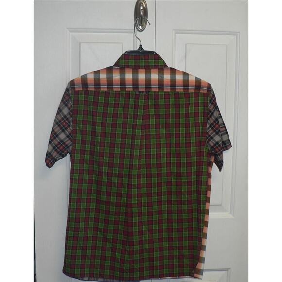 Marc by Marc Jacobs Men's Short Sleeve Button Up Shirt Orange Glow Multi XS $188 - Picture 3 of 3